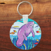 Whimsical Manatee Schlüsselanhänger (Vorderseite)