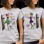 Whimsical Mardi Gras Best Friend Shirt Purple