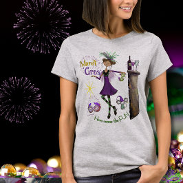 Whimsical Mardi Gras Beste-Freundin-Shirt Lila  T-Shirt