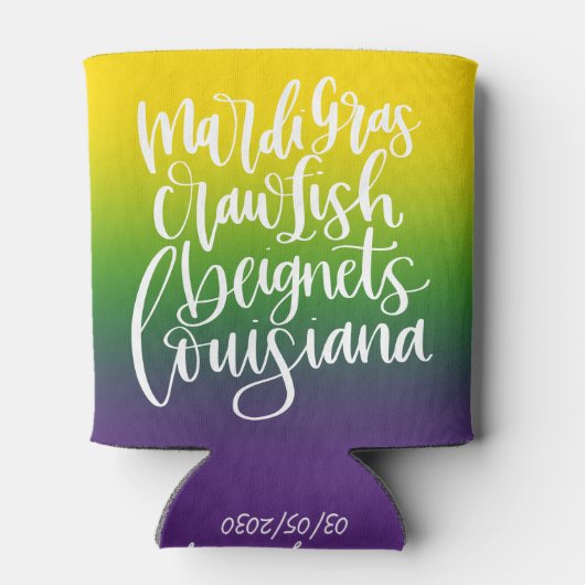 Whimsical Mardi Gras Party Keepake Dosenkühler (Rückseite)