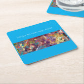 Whimsical Mardi Gras quadratische Untersetzer. Rechteckiger Pappuntersetzer (angewinkelt)