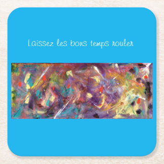 Whimsical Mardi Gras quadratische Untersetzer. Rechteckiger Pappuntersetzer