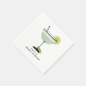 Whimsical Margarita Cocktail Name Brautparty Serviette (Ecke)