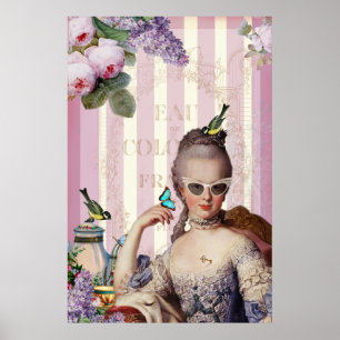 Whimsical Marie Antoinette in Windschutzscheiben Poster