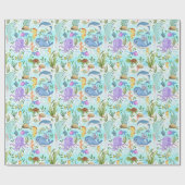 Whimsical Marine Friends - Eine Niedliche Meeresla Geschenkpapier (Flach)