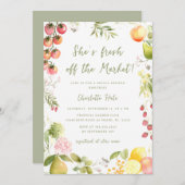 Whimsical Market Farmers Bridal Shower  Einladung (Vorne/Hinten)