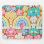 Whimsical Marshmallow Blooms - Lebhafter Fall für Mousepad (Vorne)