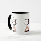 Whimsical Marshmallow Roasting selbst Tasse (Vorderseite Links)
