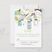 Whimsical Mason Jars UAWG Wedding Einladung (Vorderseite)