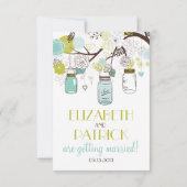 Whimsical Mason Jars UAWG Wedding Einladung (Rückseite)