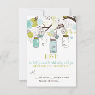 Whimsical Mason Jars UAWG Wedding Einladung