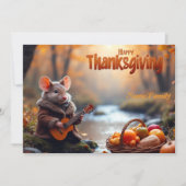 Whimsical Maus – Herbstwald Feiertagskarte (Vorderseite)