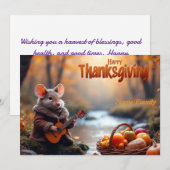 Whimsical Maus – Herbstwald Feiertagskarte (Vorne/Hinten)