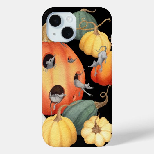 Whimsical Mäuse und Pumpkins Herbstspass Case-Mate iPhone Hülle (Rückseite)