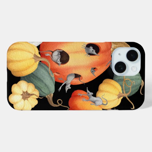 Whimsical Mäuse und Pumpkins Herbstspass Case-Mate iPhone Hülle (Rückseite (Horizontal))