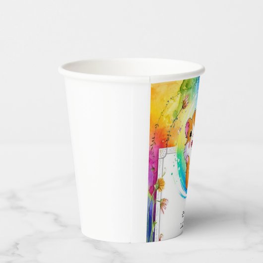 Whimsical Meadow Hamster Geburtstag Pappbecher (Rechts)