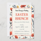 Whimsical Meadow Personalized Easter Brunch Einladung (Vorderseite)