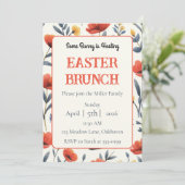 Whimsical Meadow Personalized Easter Brunch Einladung (Stehend Vorderseite)