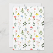 Whimsical Meadow Wildblumen Hochzeitseinladung Einladung (Rückseite)