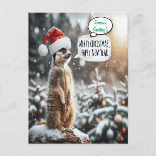 Whimsical Meerkat Weihnachten (Vorderseite)