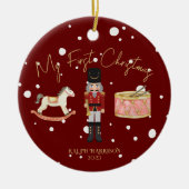 Whimsical Mein erster WeihnachtsNutcracker Kinder  Keramik Ornament (Vorne)