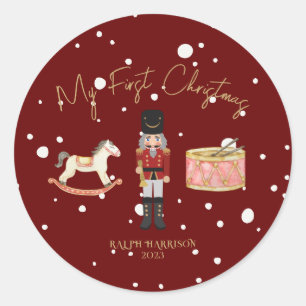 Whimsical Mein erster WeihnachtsNutcracker Kinder Runder Aufkleber