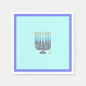 Whimsical Menorah Paper Napkin Serviette (Vorderseite)