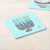 Whimsical Menorah Rechteckiger Pappuntersetzer (angewinkelt)