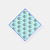 Whimsical Menorahs Cocktail Paper Serviette (Ecke)