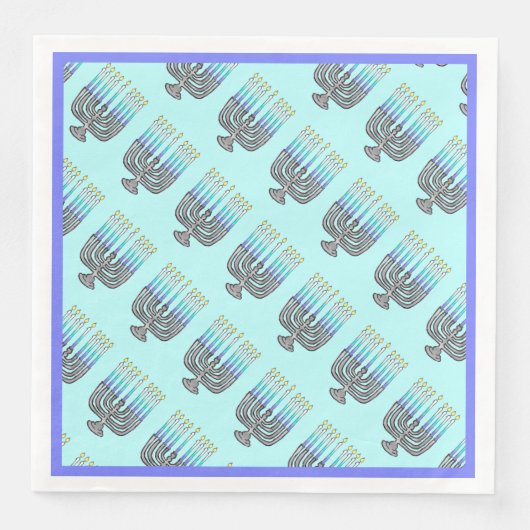 Whimsical Menorahs Paper Dinner Napkin Serviette (Vorderseite)