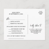 Whimsical Menu Choice & Song Request UAWG Postcard Einladungspostkarte (Rückseite)