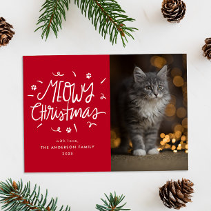 Whimsical Meowy Weihnachten Rote Katze Foto