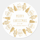 Whimsical MerChristmas Custom Umschlag Aufkleber (Vorderseite)