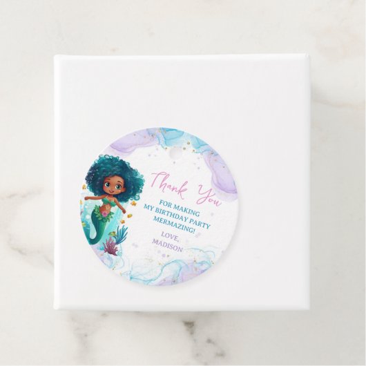 Whimsical Mermaid Birthday Party Danke Geschenkanhänger (Beispiel)