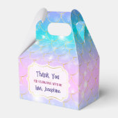 Whimsical Mermaid Birthday Party Danke Geschenkschachtel (Rückseite)