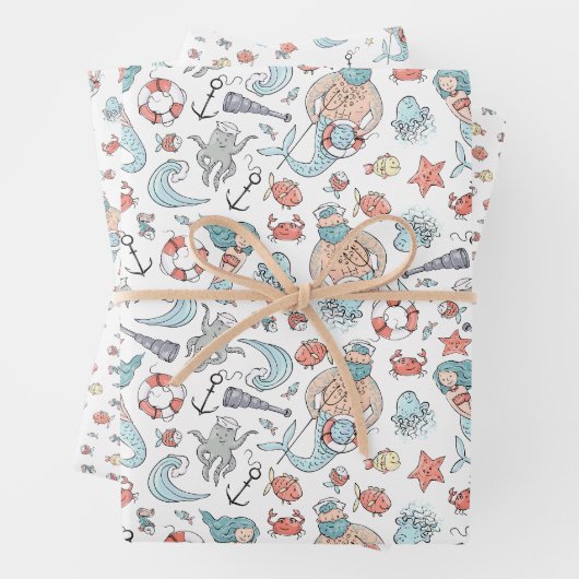 Whimsical Mermaid Geschenkpapier Set (Beispiel)