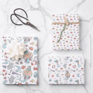 Whimsical Mermaid Geschenkpapier Set