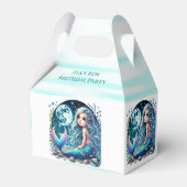 Whimsical Mermaid Girl Birthday Party Geschenkschachtel (Rückseite)