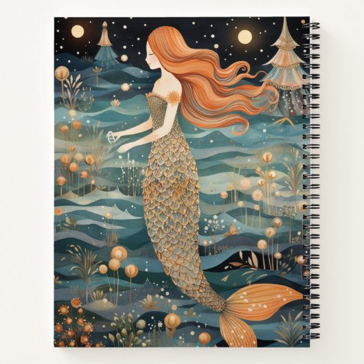 Whimsical Mermaid-Notebook Notizblock (Rückseite)