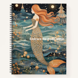 Whimsical Mermaid-Notebook Notizblock
