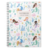 Whimsical Mermaid & Ocean Friends Pattern Notebook Notizblock (Vorderseite)