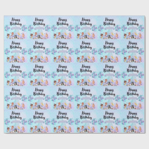 Whimsical Mermaid Party Decke - Blau & Lila Geschenkpapier
