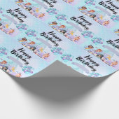 Whimsical Mermaid Party Decke - Blau & Lila Geschenkpapier (Ecke)