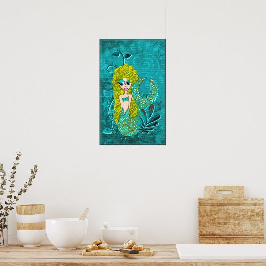 Whimsical Mermaid Poster (Küche)
