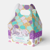 Whimsical Mermaid Schwanz Birthday Party Danke Geschenkschachtel (Vorderseite)