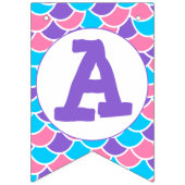 Whimsical Mermaid Schwanz Happy Birthday Wimpelkette (Dritte Fahne)