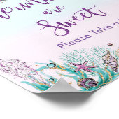 Whimsical Mermaid Schwanz Sweet Leckerei Geburtsta Poster (Ecke)