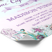 Whimsical Mermaid Schwanz unter der Meereszeitkaps Poster (Ecke)