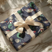 Whimsical Mermaid & Sea Creatures Ocean Geschenkpapier
