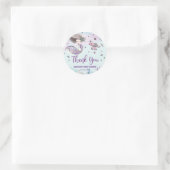 Whimsical Mermaid Under Sea Baby Shower Fevor Runder Aufkleber (Tasche)
